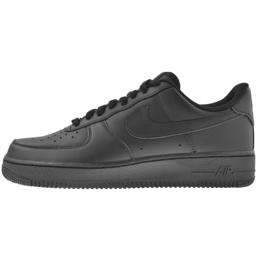 Nike Air Force 1 Trainers Black Mainline Menswear